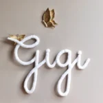 Teddy naam wit babykamerdecoratie