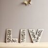 Houten bloemen letters - Afbeelding 2