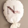 Linnen stoffen ballon met bloemen letter - Afbeelding 3