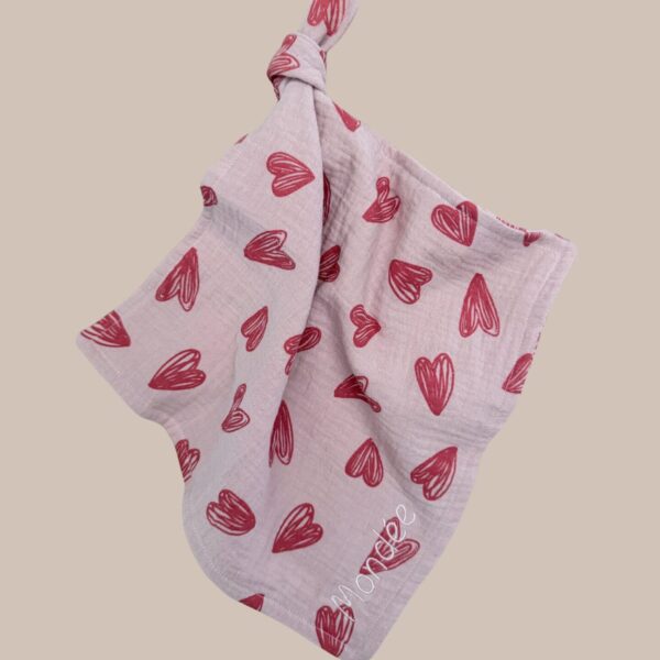 Hydrofiel Speendoekje - Dusky Roze Hearts
